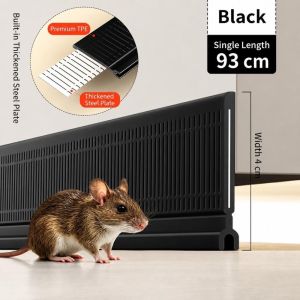GTRBFDS Tích hợp miếng thép bên trong Dải bịt kín chân cửa TPE Tự dính Gioăng cửa chống chuột Linh hoạt Thanh chặn khe cửa Hộ gia đình