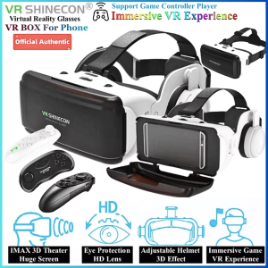 COD Shinecon VR Box IMAX Giant Screen Virtual Reality Glasses with Headset SC G06EB / vr gaming box remote control 360 asli lengkap full set lengkap / vr box untuk semua hp controlle gta xeon cewek camera cvt vario cam chat mio drone fpv kacamata terbaik