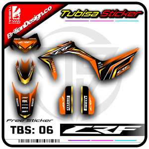 Sticker Striping Decal CRF 150 L - Stiker Striping Variasi Motor CRF 150 L. TBS.06