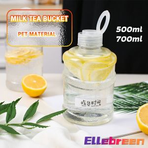 Mini Water Bucket Tumbler Creative Mineral Water Bottle 700ml 500ml