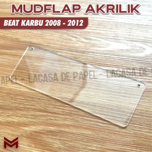 MUDFLAP ACRILIK TRANSPARAN PENAHAN LUMPUR SPAKBOR KOLONG MOTOR BEAT KARBU 2008-2012 PELINDUNG LUMPUR SPAKBOR KOLONG BEAT KARBU 2008 2009 2010 2011 2012 MUDFLAP KACA ACRILIK TRANSPARAN 2 MM PLUG AND PLAY  BEAT KARBU  PELINDUNG SHOCK SPAKBOR KOLONG