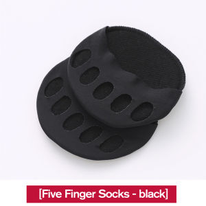 Lazady 4 đôi nửa lòng bàn tay tất năm ngón mềm ngắn lót vô hình mồ hôi thoáng khí hấp thụ một nửa nữ thoáng khí cotton mùa hè