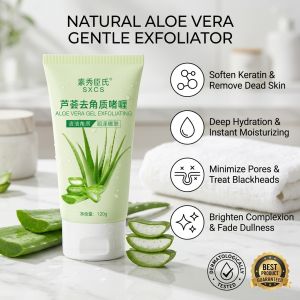 Aloe Vera Exfoliating Gel Gentle Exfoliating Gel Deep Cleansing Blackhead Care Oil Control Smooth Skin Facial Peeling Gel