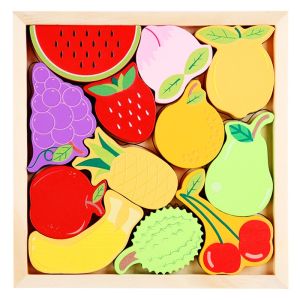 12in1 Wooden Jigsaw Puzzles for Kids Early Learning Cartoon Animal Character Wood Puzzle Blocks