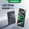 Sạc pin dự phòng UGREEN 10000mAh wireless Qi2 15W Mini Power Bank USB Type C PD 30W Portable Sạc nhanh Charger Compatible for iPhone 16 15 14 Pro Max Samsung S24 Ultra Macbook Pro Model:45763. 