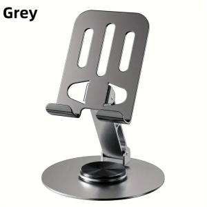 360° Rotatable Metal Cellphone Stand Carbon Steel Foldable Phone Holder Portable 360 Degree Rotating Desktop Live Tablet Stand Flexible Desk Lazy Pad Cellphone Holder Adjustable Height Telescopic Aluminum Alloy Non-slip Sstand