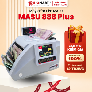 Máy đếm tiền MASU 888 Plus Màn hình LED đa màu Kiểm tra tiền giả phân loại tiền tổng tiền