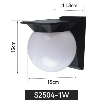 DingDian LED Solar Wall Lamp Outdoor Waterproof Spherical Decorative Light 3600mAh Long Lasting White/Natural/Warm Light Smart Light Sensor Anti-Rust Rainproof Garden Courtyard Fence Gate Landscapefor Home Decoration