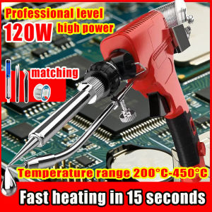 Automatic feed Solder a circuit board in Soldering gun 220V80W  high power Soldering Iron gun.adjustable soldering tool ki.焊锡枪 with lead-free wire desoldering pump tweezers