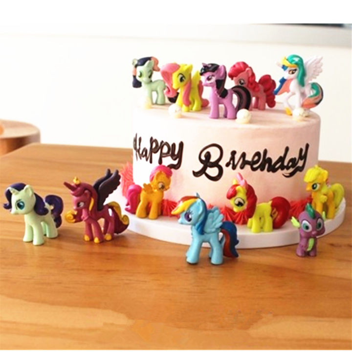 12pcs My Little Pony Theme Cake Topper Decoration Birthday Party