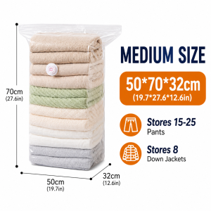 Vacuum Storage Bags No Pump Needed Save 75% Space Instantly