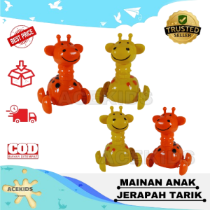 Mainan Anak Bayi Jerapah Tarik Lampu Led Menyala Cepat Acekids  M664