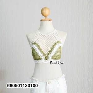 Tops crochet – บราถักโครเชต์สีทูโทน by tropical wear