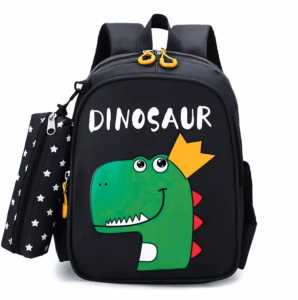 # MALLKITA Tas Sekolah Anak laki laki perempuan Karakter DINO2in1 Tas SD TK Paud Bonus Tempat Pensil