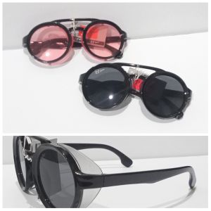 kacamata hitam bulat retro gothic vintage steampunk unik murah fashion laki-laki perempuan kaca mata motor warna sunglasses pria wanita