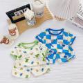 Baby Boy & GIRL  Clothes Sets baju baby comel Suits Summer Baby Toddler Sleeveless T-shirt Kids Shorts 7kg - 18kg. 