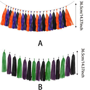 15 个 DIY Paper tassel decorations are perfect for Halloween decor scene setting and embellishing with tassels