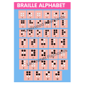 Laminated Braille Charts for Kids, Learners and Teachers. 