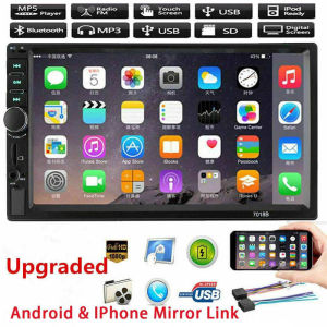 7018B 7 Double 2 Din Car Stereo FM Radio Touch Screen Bluetooth MP5 Player USB/TF/Phone Mirror Link
