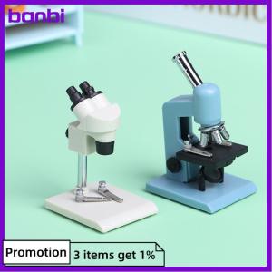 banbi บ้านตุ๊กตา1:12กล้องจุลทรรศน์ขนาดเล็กอุปกรณ์ในห้องปฏิบัติการโมเดลของเล่นตกแต่งฉากทดลอง1ชิ้น