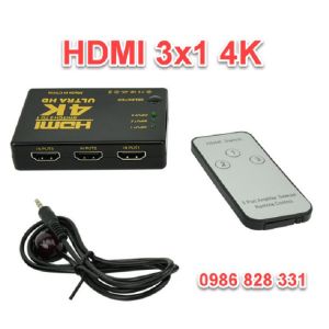 Bộ Gộp HDMI 5 vào 1  3 vào 1 ra hỗ trợ 4K kèm điều khiển