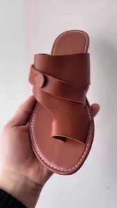[Free Shipping] New Autumn And Winter Large-Size WomenS Flat Sandals Casual Simple Comfortable Non-Slip Solid Color