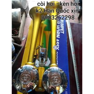 cặp kèn hơi k2 xịn Hàn Quốc âm thanh vang ấm 24v cho xe có bình hơi