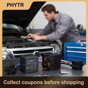 【PHYTR】 Automotive Relay 5Pin 40A 12V 24V With Harness Reliable Socket for Motorcycle Electronic Upgrades