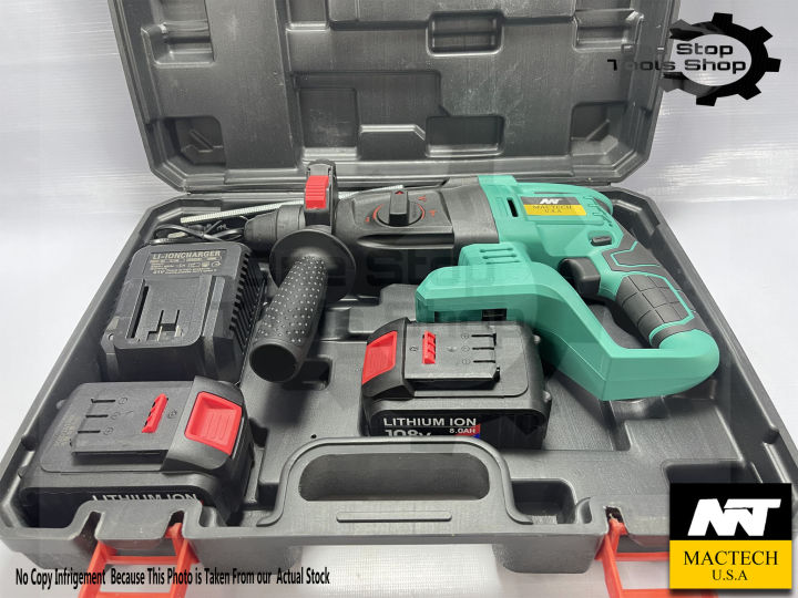 Tools Mactech Cordless Drill Industrial Grade Brush Electric Drill