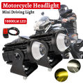 2 PCS Mini Driving Light White+Yellow Pair of Universal High quality led light Motorcycle HUKP Mini Driving Light. 