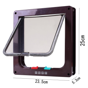 ประตูแมว ประตูสำหรับสัตว์เลี้ยง ติดตั้งง่าย โหมดเข้าออก4โหมด ตั้งค่าการเข้าออกเองได้