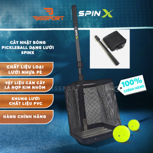 Cây Nhặt Bóng Pickleball/ Tennis Dạng Lưới SpinX Chính Hãng - Cao Cấp Hộp Kim - Thanh Sắc - Nhẹ Nhặt Được Nhiều Bóng