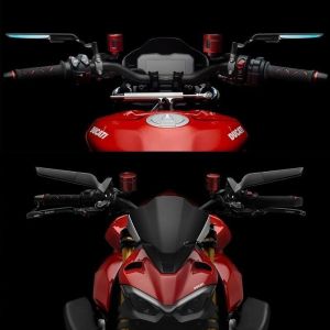 LED Motorcycle Side View Mirror Rotating Adjustable with Turn Signal for Yamaha Kawasaki Xmax Y15LC13 NVX Z900 Z650摩托后视镜