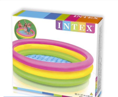 HCH INTEX 57422 147cm Intex 3-Ring Inflatable Outdoor Swimming Pool ...