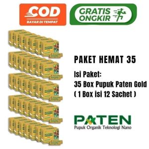 Pupuk Paten Gold 35 box 420 Sachet Original Terpercaya Free Panduan