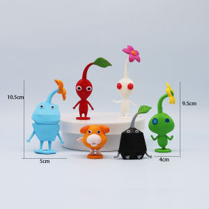 6pcs/set Game PS5 Soni Pikmin Figurine Anime Doll Colorful Home Decoration Cake Ornament Model Toys For Kids Gift