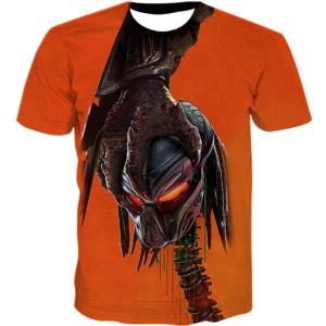 [Local Stock] HBESTY Halloween Christmas Creative Horror Design Predator 3D Printing Mens T-shirt Summer Fashion Leisure Cool Personality Street Style Short Sleeve Tees
