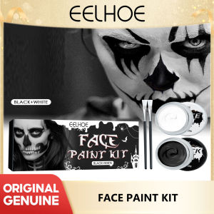 Eelhoe Halloween Black And White Body Painting Body Painting Vampire Zombie Skull Face Special Effect Makeup Paint Body Paint Kit Halloween Makeup Drawing Vampire Zombie Skeleton Face Special Effects Party Horror Makeup