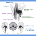 Industrial Fan Heavy Duty 30 Inches Big Aluminum Fan Blades Three Gears Adjustable Stong Wind Power Saving Electric Floor Fan Wall Fan Stand Fan. 