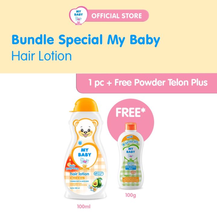 Bundle Special My Baby Hair Lotion free My Baby Powder Telon Plus 100g
