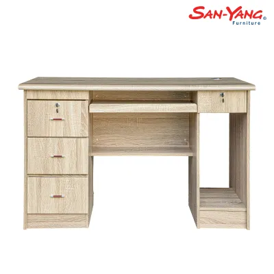 San-Yang Furniture Office Table Large Light Walnut With Drawers 401201