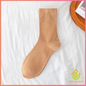 Thai Pioneers ถุงเท้าผ้าฝ้าย ใส่เล่นกีฬา ผ้ายืดหยุ่น สบาย ระบายอากาศ Women socks