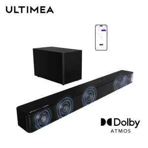 ULTIMEA TV Soundbar 5.1ch Home Theater System 5.25" Subwoofer Bluetooth connection 340W Poseidon M60 Boom