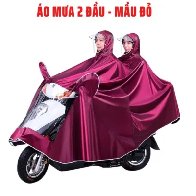 Áo mưa đi xe máy 1 người và 2 người che phủ toàn thân kèm kính chắn mưa tiện lợi [ Hàng Tốt ]