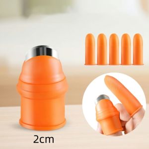 Bao Ngón Tay Silicon Ngắt Rau Hái Rau Củ Gắn Móng Kim Loại Săc Bén Thu Hoạch Rau Củ Quả Tiện Dụng-HAUSE