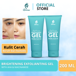 [ 2 PCS ] Queensi Exfoliating Gel With AHA & Niacinamade 100ML - Queensi Exfoliasi Wajah & Tubuh Serta Mencerahkan