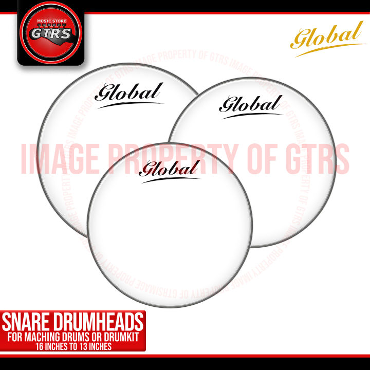 Global Drumheads Smooth White for Snare and Marching Snare and Floor
