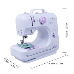 SG Delivery Portable mini sewing machine Repair & Hand Sewing Pressing Foot Pedal Home Use 12 Stitch Patterns UK Plug