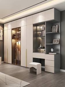 Light Luxury Simple Sliding Glass Wardrobe Home Bedroom Two Three Four Six Eight Doors Large Wardrobe