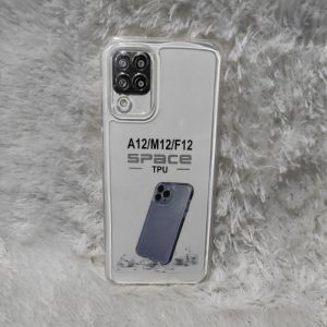 Casing Silikon SAMSUNG A12 M12 F12 Softcase Silikon Clear Bening Transparan Pro Camera+ Pelindung kaca Camera Bahan ful karet tahan lama